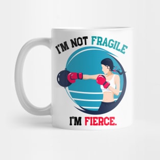 I'm not fragile, i'm fierce boxing, dark Mug